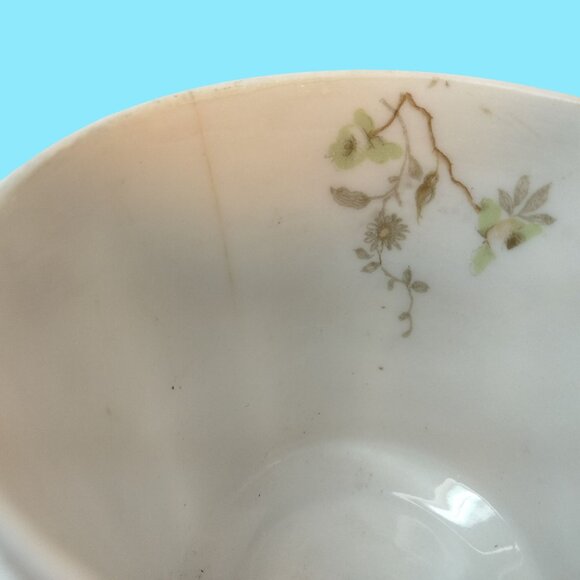 Antique Bassett Floral Porcelain Teacup Demitasse Limoges Austria Small 3 oz - Picture 9 of 9